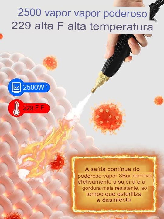 Máquina de limpeza a vapor pressurizada de alta temperatura portátil de 2500 W